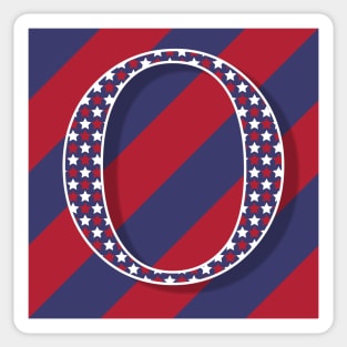 Old Glory Letter O Sticker